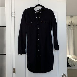 Black Levis jean dress
